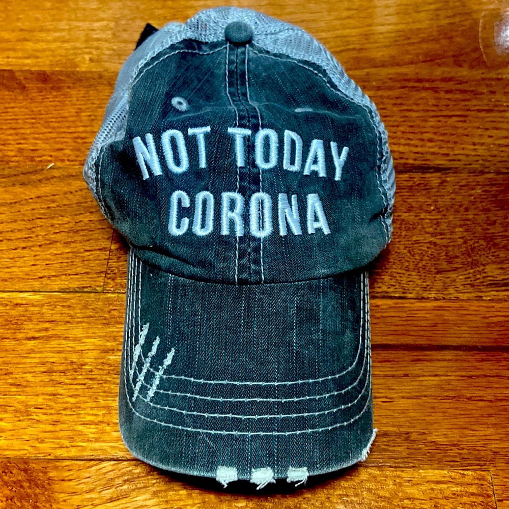 “Not Today Corona” Velcro adjustable hat